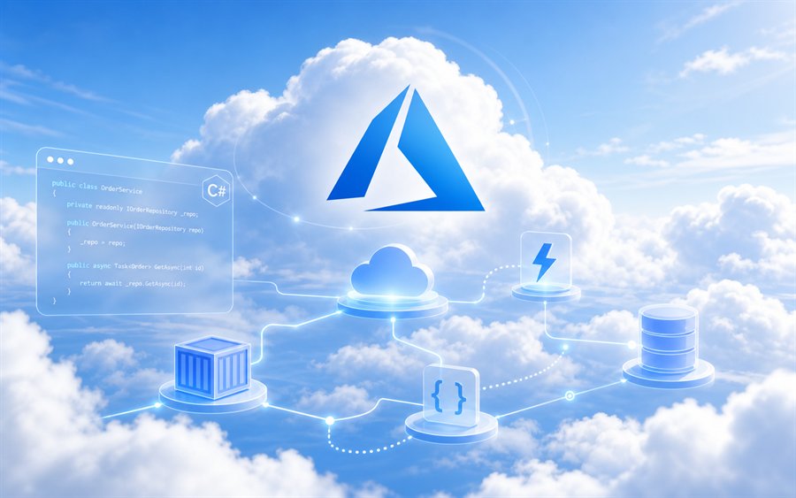 Kursbild Azure Cloud-Anwendungen entwickeln mit Cloud-App, Functions, Container, Datenbank und C#