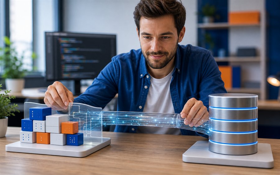 Kursbild .NET Datenzugriff mit App-Bausteinen, Datenleitung und Datenbank