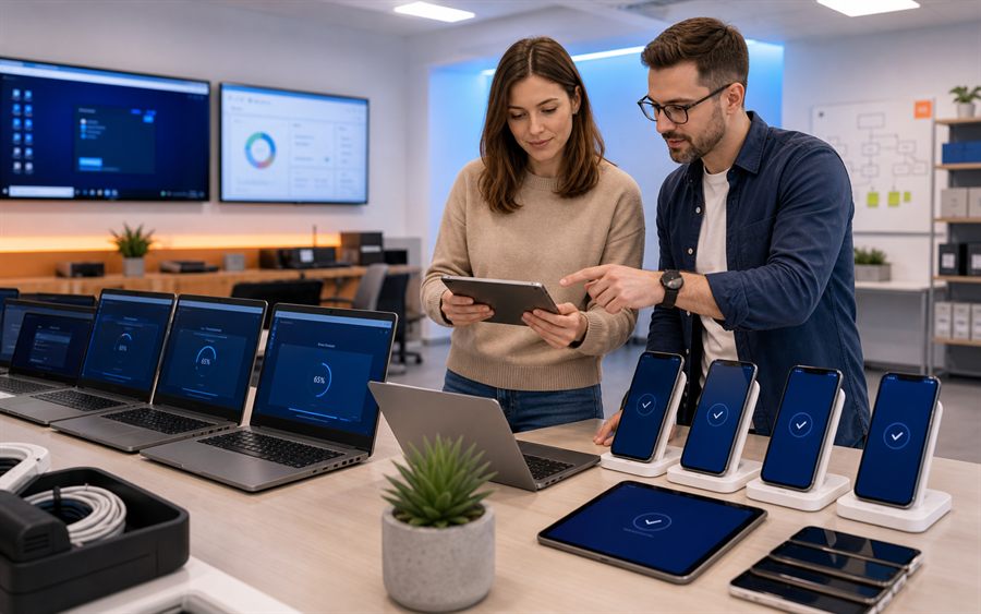 Endpoint Manager Training mit verwalteten Laptops und mobilen Geräten